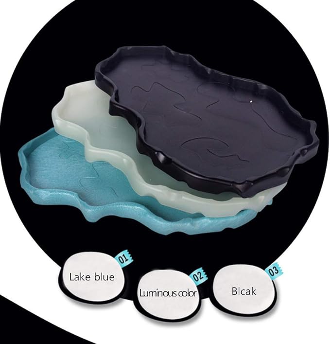 OMEM Luminous Reptile Food Bowl,Large Water Dish,Terrarium Bowls, Tortoise Bowl (Sky Blue)