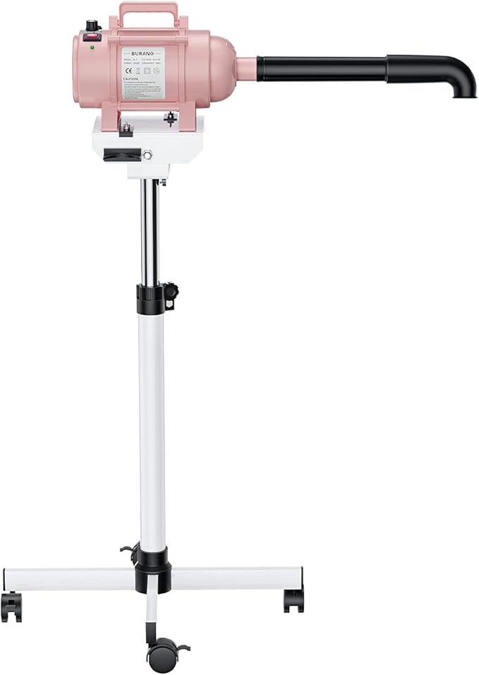 Burano High Velocity Dog Pet Stand Grooming Dog Dryer with 4.3HP Variable Dog Blow Dryer, Fluffy Dry