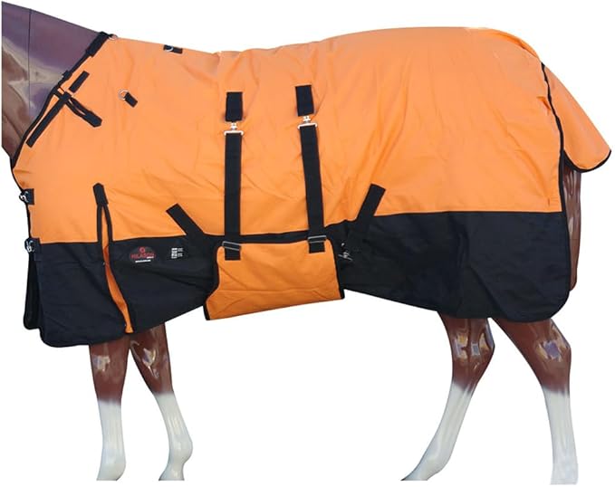 HILASON 1200D Winter Waterproof Poly Horse Blanket Belly Wrap | Turnout Blankets for Horses