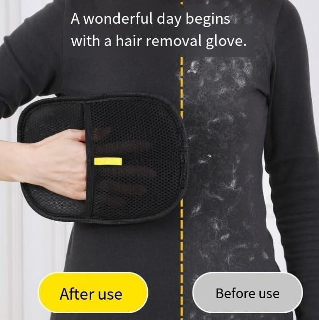 Static Pet Hair Removal Glove for Cats & Dogs, Efficient Grooming Gloves for Pet Hair, Cat Grooming Gloves for Hair Removal
