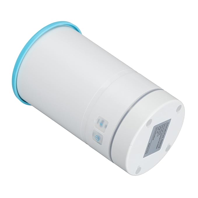 Automatic Dog Cleaner, Soft Electric Washer USB Rechargeable Portable Cleaner Cup, Dog Foot Cleaning Machine for Small to Medium Dogs Cats (White Blue)