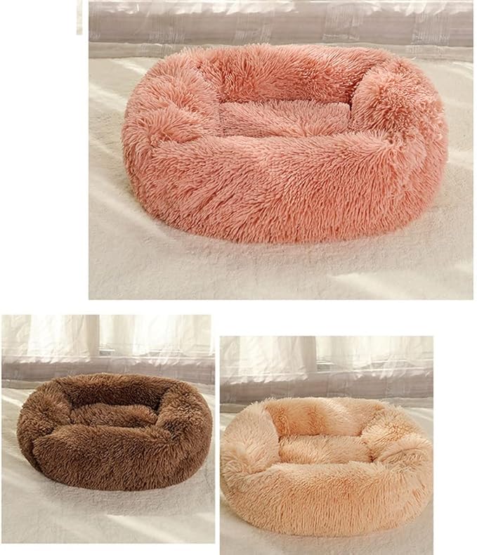 Pet Bed, Dog Bed, Square Calm and Warm Plush Pillow, L Large Dog Bed and Furniture Anti-Anxiety Cushion Bed, Plush pet Bed with Waterproof and Non-Slip Bottom, Machine Washable