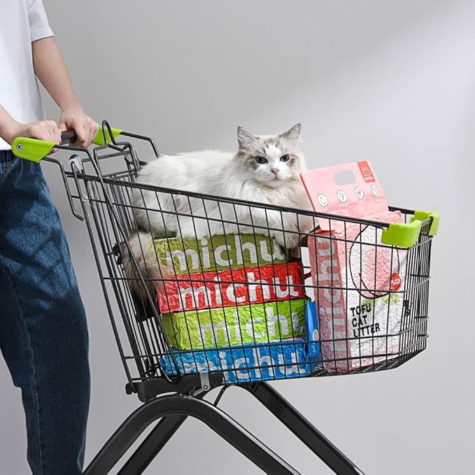 Tofu Cat Litter Natural Clumping Tofu Cat Litter, Fast Clumping and Easily Scoop-able 5.5lb/88oz 5 Scents - Peach, 6 Pack