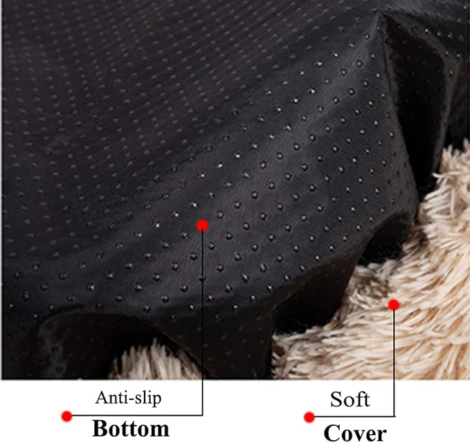 huraty Pet Dog Bed Plush Calming Bed, Fluffy Donut Round Pet Beds for Small Medium Large Dogs Cats, Anti-Slip & Anti-Anxiety, 28 Inch for Puppy and Kitties, Lilac, L