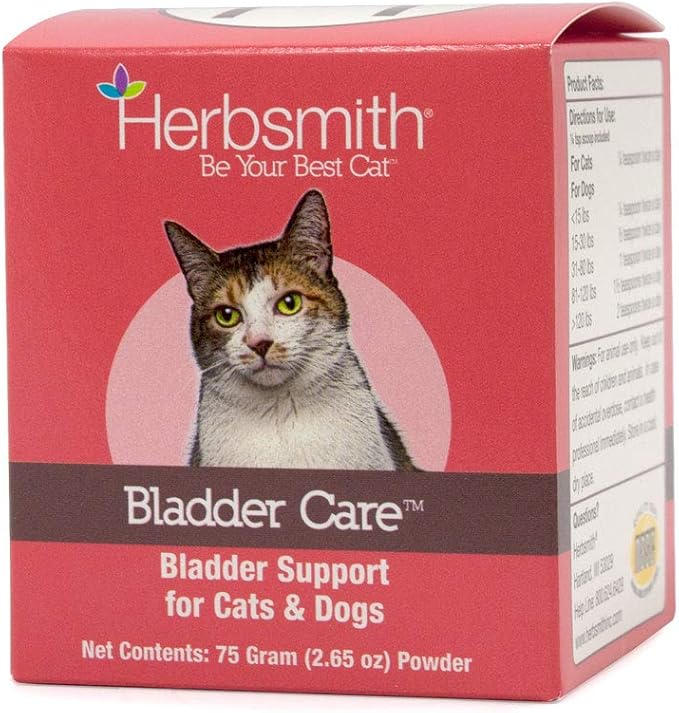 Herbsmith Bladder Care- Bladder Support for Cats- Urinary Tract Cat Supplement – Maintains Kidney Health for Cats– 75g