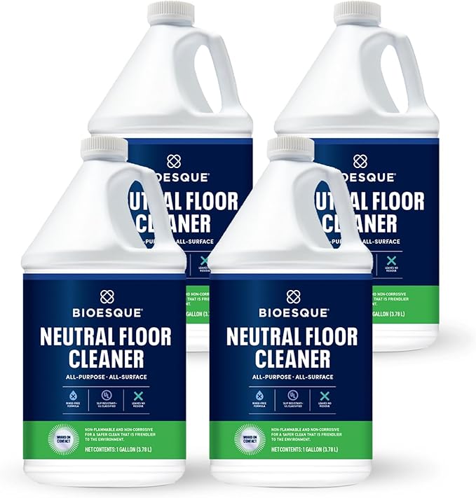 Bioesque Neutral Floor Cleaner, 1 Gallon (Pack of 4)