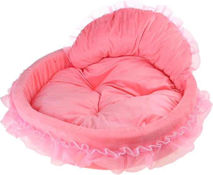Creative Princess Lace Pet Bed Ruffled Nest for Dogs and Cats Soft Plush Comfortable Princess Sofa Pet Bed
