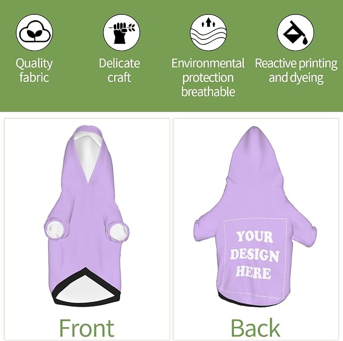 Dog Costume, Custom Dog Hoodie, Dog Name Costume Holiday Pet Pajamas Outfit, Personalized Pet Coat Costumes for Small Medium Large Dogs and Cats for Winter, TaroMilk, XS
