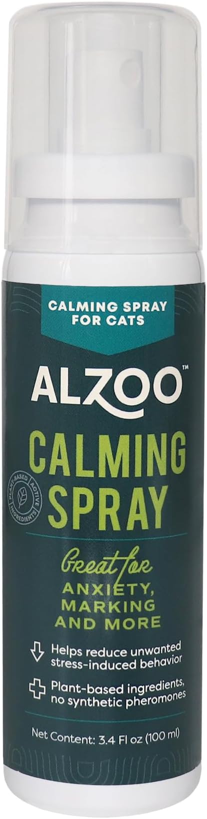 Cat Calming Spray - Natural Plant Based Stress & Anxiety Relief, Valerian & Lavadin Blend, No Synthetic Pheromones, Stress and Anxiety Relief During Travel, Vet, Fireworks, Separation