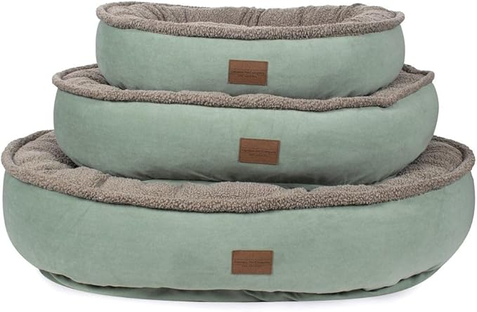 CAROLINA PET COMPANY Microfiber & Tipped Berber Comfy Cup Dog Bed - Chocolate, S