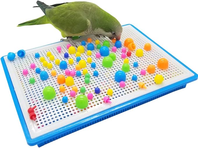 QBLEEV Parrot Puzzle Toys - Bird Intelligence Training, Parakeet & Conure Cage Accessories, Cockatiel Foraging & Chewing Toys
