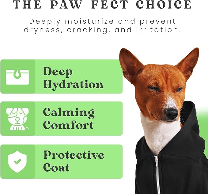 Pet Hemp Balm for Dogs & Cats – Soothes Dry, Cracked Paws & Noses – Natural Paw & Nose Moisturizer with Healing Ingredients – Organic Dog Paw Pad Protector for Extreme Weather – Lick Safe