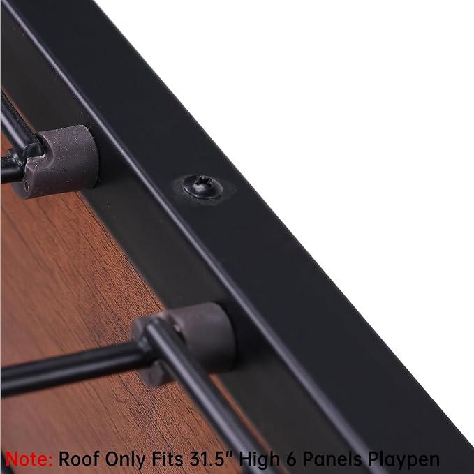 Heavy Duty Dog Fence Roof for 31.5" High Exercise Pens, Easy Assembly, Compatible (Roof Only)