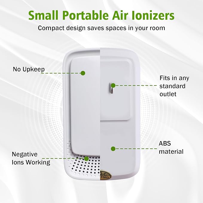 2026 New3 Pack Plug In Air Ionizers-Negative Ion Air Purifier for Home Silent Work Air Cleaner for Bathroom,Living Room,Office,Kitchen,Pet Room,Portable Ionic Air Purifier for Bedroom(3)