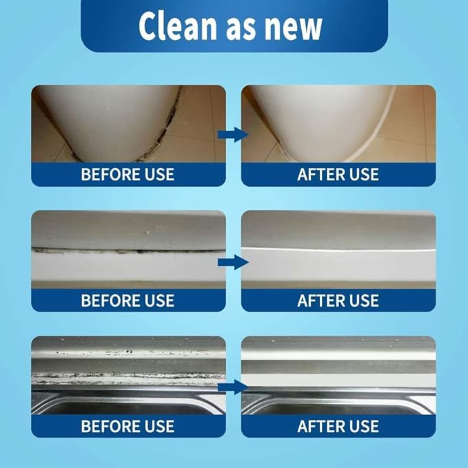 Mold Mildew Cleaner Gel Household Cleaner for Wall Tiles Grout Sealant Bathroom Cleaning Home Kitchen Sinks Cleaning - 8 Fl.Oz(Pack of 1)
