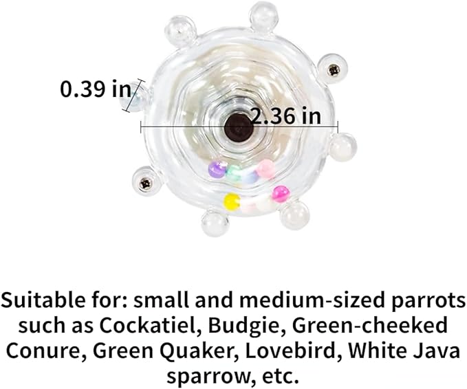 Parrot Spinner Toy, Funny Parakeet Toy Interactive Parrot Toy Bird Toy Spinning Rattle Cockatiel Toys Bird Cage Accessories for Entertainment Chewing Exercise (Pink)