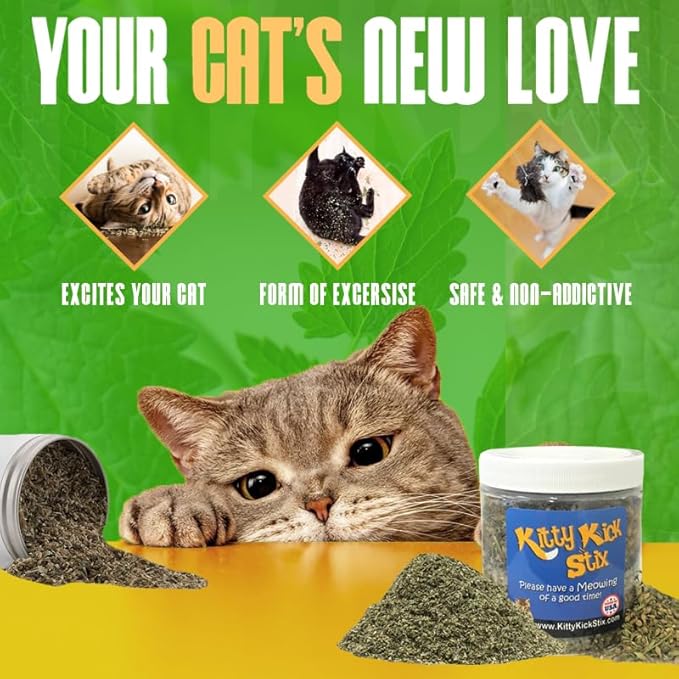 Kitty Kick Stix 15" Catnip Kicker Toy – Set of 2 | Handmade in USA | Interactive Cat & Kitten Toy | Durable Kicker Packed with 100% Potent Catnip for All Breeds (Mystery Choice)