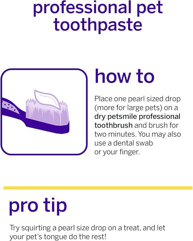 Petsmile Professional Pet Toothpaste for Cats & Dogs - Only VOHC Accepted Toothpaste - Clinically Proven to Control Plaque & Tartar Calprox Formula (London Broil, 2.5 Oz)