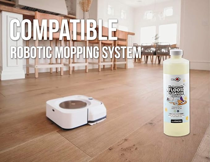 DU-MOST Enzymatic Floor Cleaner Concentrate (1 Oz Makes 1 Gal), No, Streak, No Rinsing, Kids & Pets Safe, Hard Surface Floors, Citrus Scent, 16 Fl Oz