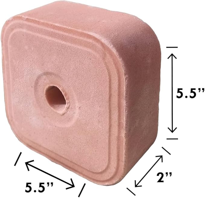 Himalayan Compressed Salt for Equine and Livestock Pack of 2 (4.4-4.9 lbs) Each Block Organic Salt Block with Natural Minerals