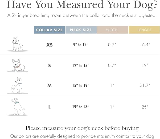 Cupertino Dog Collars, Harnesses & Leashes Made from Vegan Leather with Dog Tracker Device Holder Adjustable Dog Collar - Color Blue, Large
