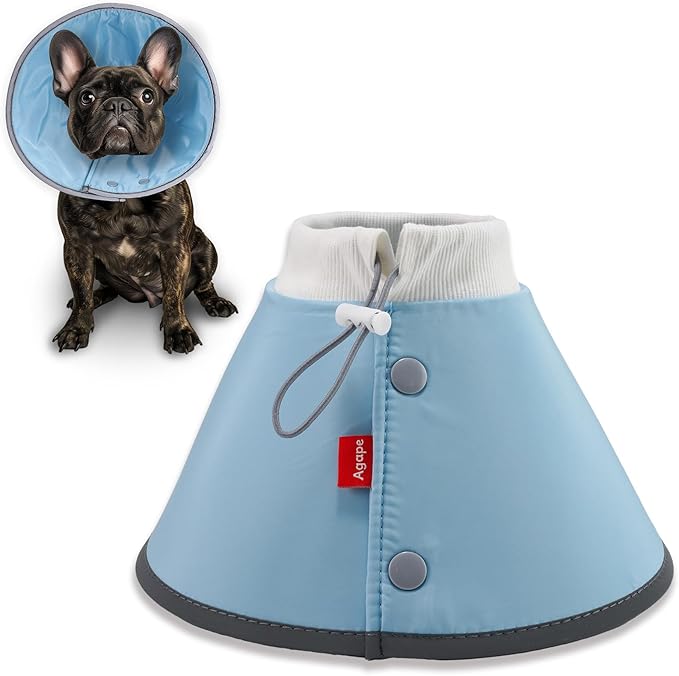 Agape Soft Dog Cone for Small Dogs & Cats, Comfy Dogs Recovery Collar After Surgery, Adjustable E Collar Alternative to Stop Licking, Protective Elizabethan Collars for Pup, Comfortable Dog Cones