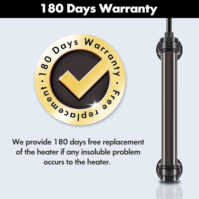 Orlushy 50W Submersible Mini Fish Tank Heater, Adjustable Aquarium Heater with Digital Display External Controller, Overheat Protection and Free Thermometer for 5-10 Gallon Freshwater & Saltwater Tank