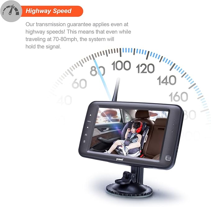 Wireless Backup Camera with 5 inch Split Screen, Ip69k Waterproof Wireless Rear View Camera with Night Vision, Support add 2nd Wireless reversing Camera for Trailer, Rv, Trucks, Motorhome, etc