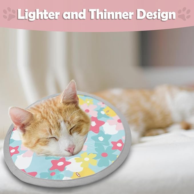 LOS ANDES Cat Recovery Collar - Adjustable Protective Collar Alternative, Prevents Licking Wounds, Lightweight for Kitten & Puppy
