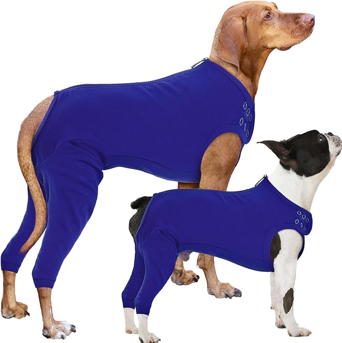 Nanaki Dog Wound Care Shirt, Dog Leg Sleeve To Stop Licking Rear Leg And Abdomen, Doggy Surgery Suit Female Spay,Doggy Onesie For Surgery Female Male, Pet Surgical Recovery Suit Pet Wound Heal Clothes