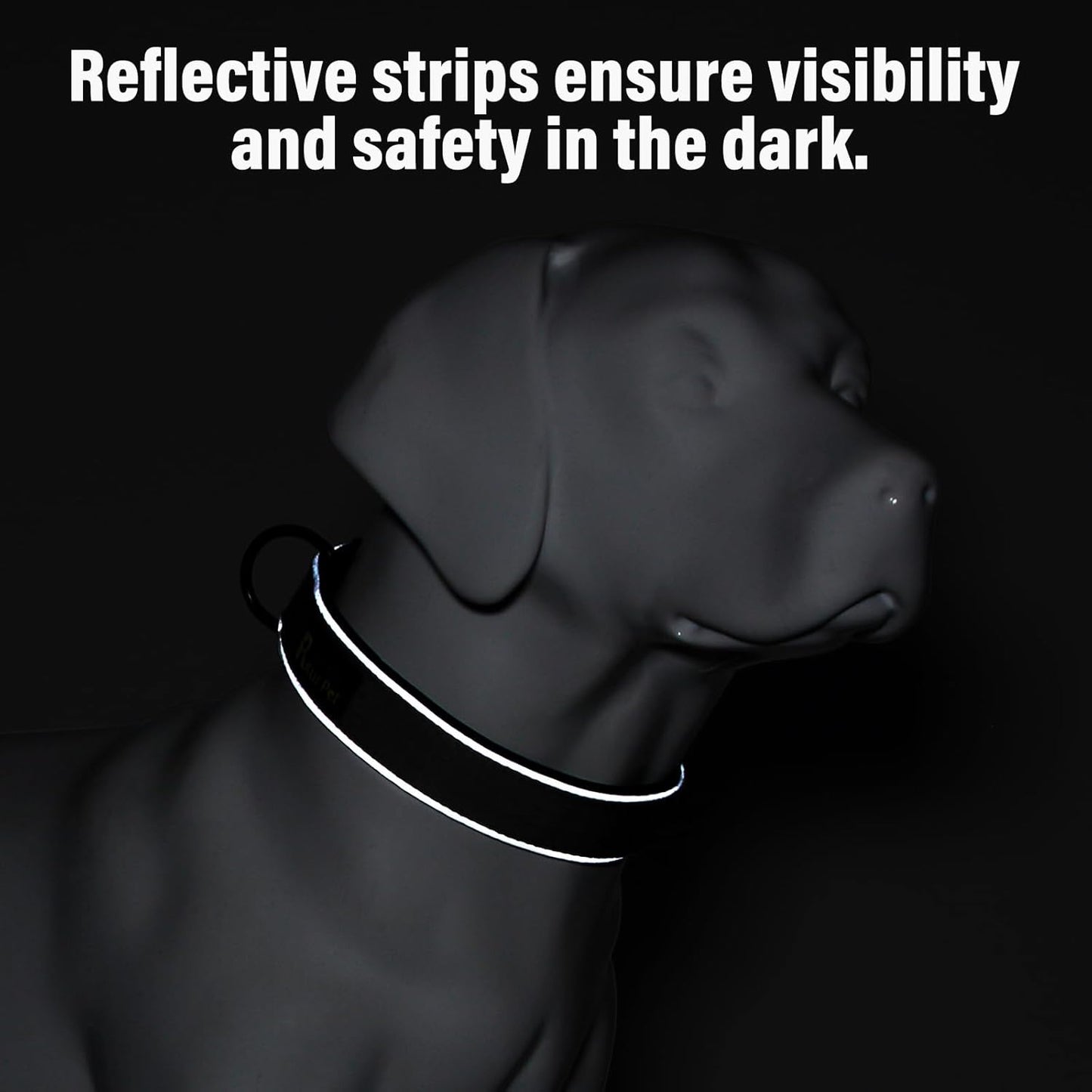 Plutus Pet Tactical Dog Collar, Reflective, Adjustable Heavy Duty Dog Collar, Soft Padded and Comfortable, for Small Medium and Large Dogs (Black, XS)