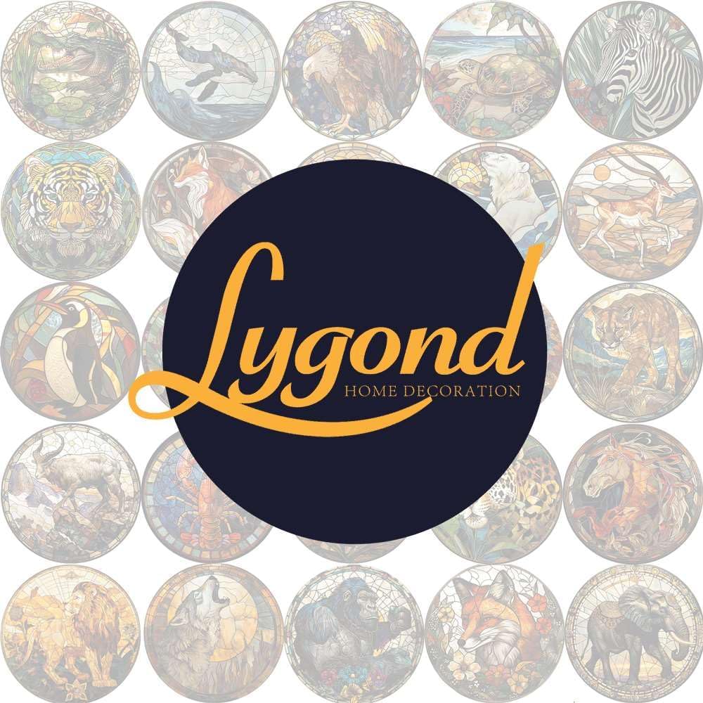 Lygond Metal Butterfly Stained Glass Tin Sign for Garage 88 Inches
