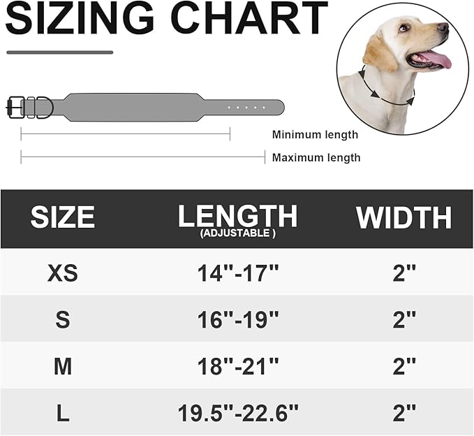 Epesiri Adjustable Wide Spiked Dog Collar, Mushroom Rivet PU Leather Cat Dog Collars, Durable Spike Studded Pet Collar for Small Medium Large Breed, PitBull Mastiff Bulldog Pugs Husky Rottweiler Black