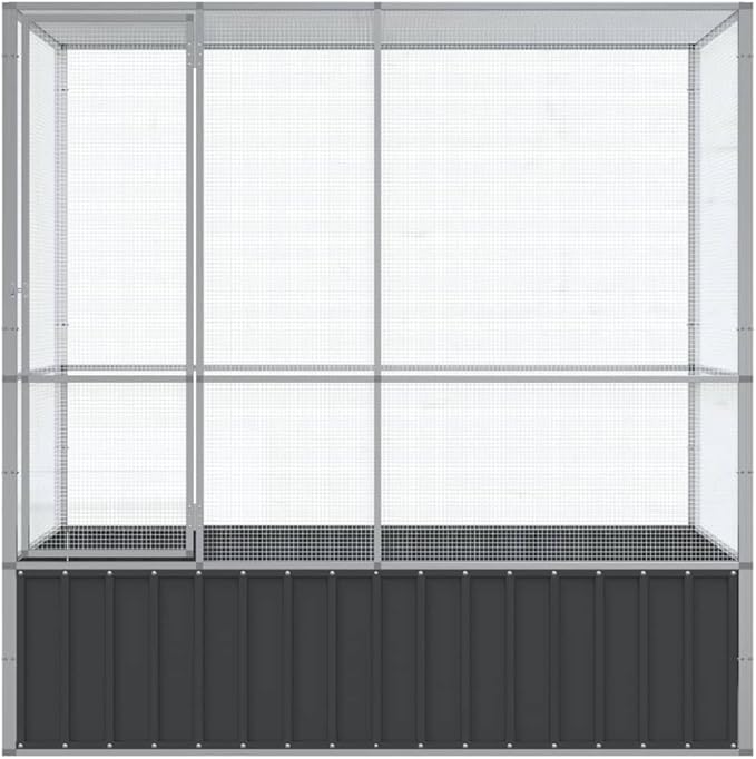 Large Bird Aviary, Outdoor Galvanized Steel Bird Cage, Galvanized Steel Outdoor Bird Aviary, Mesh Fence Bird House for Parrot, Parakeet, Dove, Cockatiel