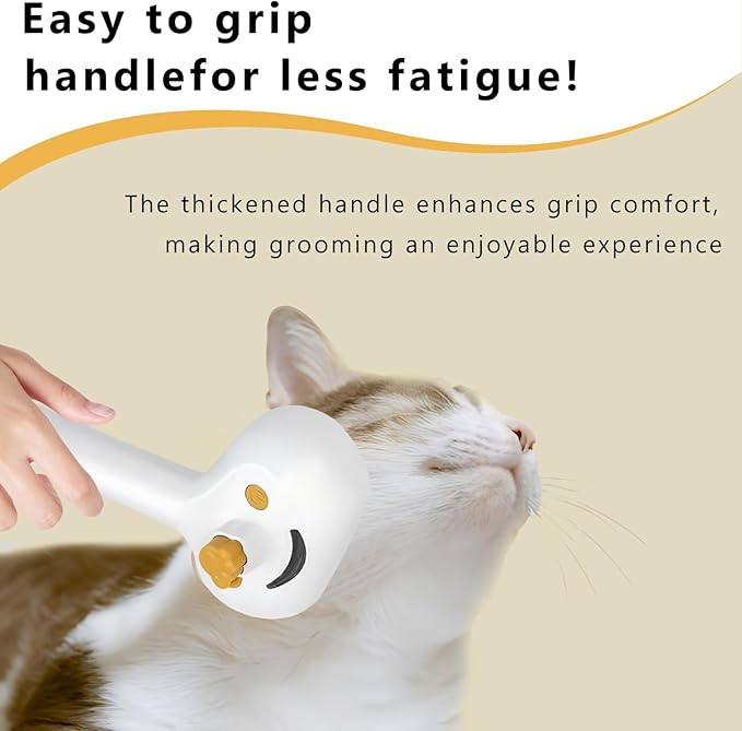 Pet Steam Brush for Dog & Cat – 3-in-1 Spray Hair Removal Comb – Steam Brush for Shedding & Grooming – Spritz Defur Comb – Includes Waterless Shampoo & Dental Wipes