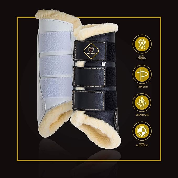 Kavallerie Classic Tendon Boots, Impact-Absorbing Material, Breathable & Evenly Distribute Pressure, Protect Tendon and Ligaments, Anti-Slip, Anti- Sore and Moisture Repellant Show Jumping Boots