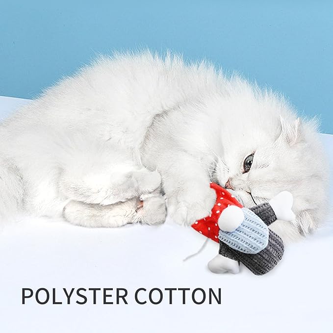 Catnip Toys for Indoor Cats, Paper Sounds 3PCS Plush Rope Cat Chew Toys, Bite Resistant Teething Interactive Catnip Filled Kitten Toy Soft Pet Toy