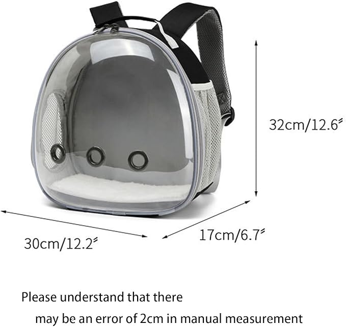 Portable Travel pet Backpack Carrier Small Animal Travel Bag for Hamster, Guinea Pig, Bird, Cat, Rabbit, Pink (Black)