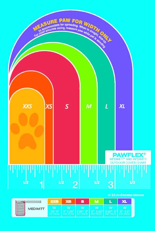 Medimitt Paw Bandages for Dogs, Cats and Pets – Stretchy Medical Booties, First Aid for Paws – Non Slip, Non Adhesive, Breathable, Disposable, Washable, Adjustable Strap, Value Pack (X-Large 20-Pack)