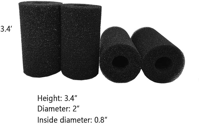 Pre-Filter Sponge,4 Pack Aquarium Pre Filter Foam Rolls Compatible Filter Accessories for Fish Tank