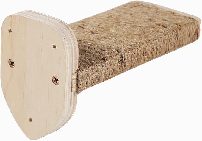 3 Pcs Cat Wall Steps, Cat Shelves and Perches for Wall, Wall-Mounted Cat Climbing Shelf with Hemp Rope Covered, Cat Wall Furniture Steps Set with Scratching Pads for Cats Playing and Climbing (Wood)