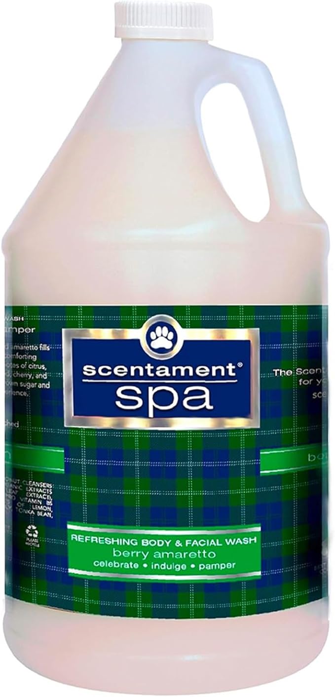 Scentament Spa Seasonal Facial & Body Wash, Berry Amaretto, 1 Gallon, Model: S55-Gallon