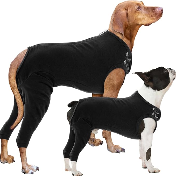 Nanaki Dog Wound Care Shirt,Dog Leg Sleeve to Stop Licking Rear Leg and Abdomen,Pet Surgery Suit Female Spay,Dogs Onesie for Surgery Female Male,Pet Surgical Recovery Suit Female Wound Heal Clothes