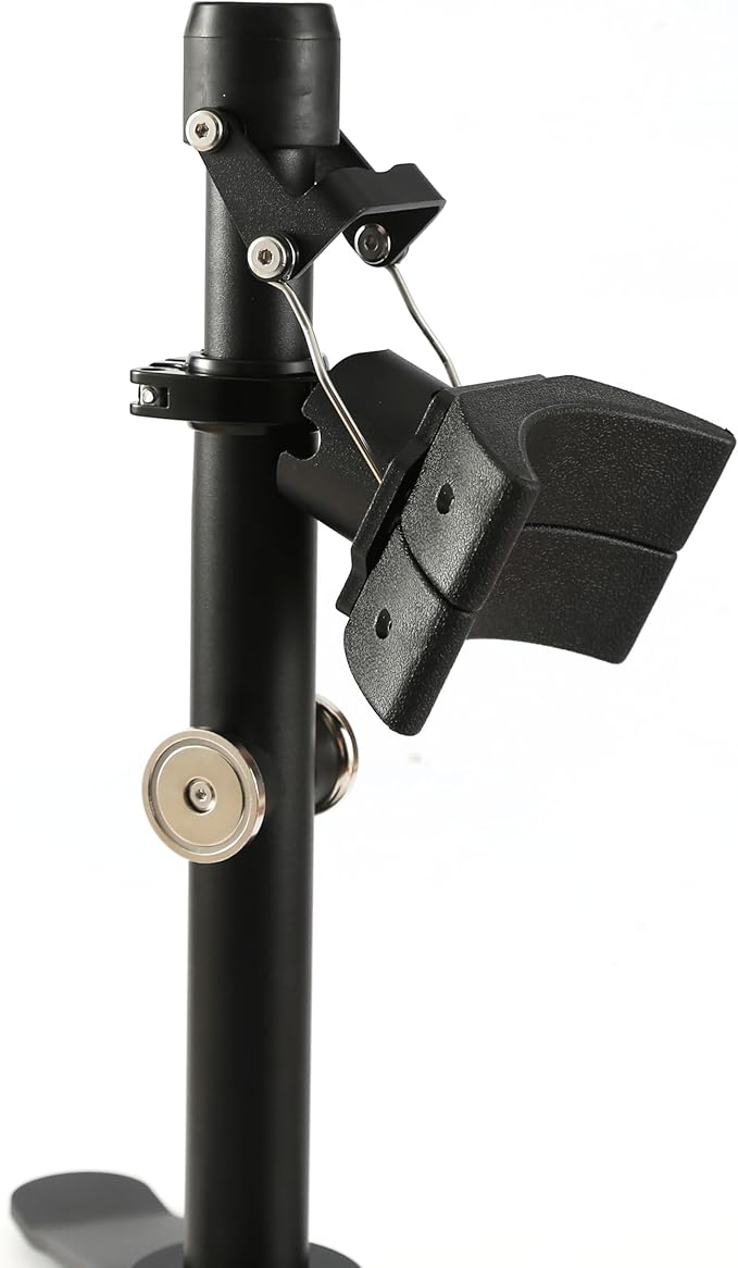 Horse Hoof Stand, 2-in-1 Farrier Hoof Stand with Adjustable Height, Interchangeable Cradle & Post Support for Front & Hind Legs, Metal Body Construction Hoofjack