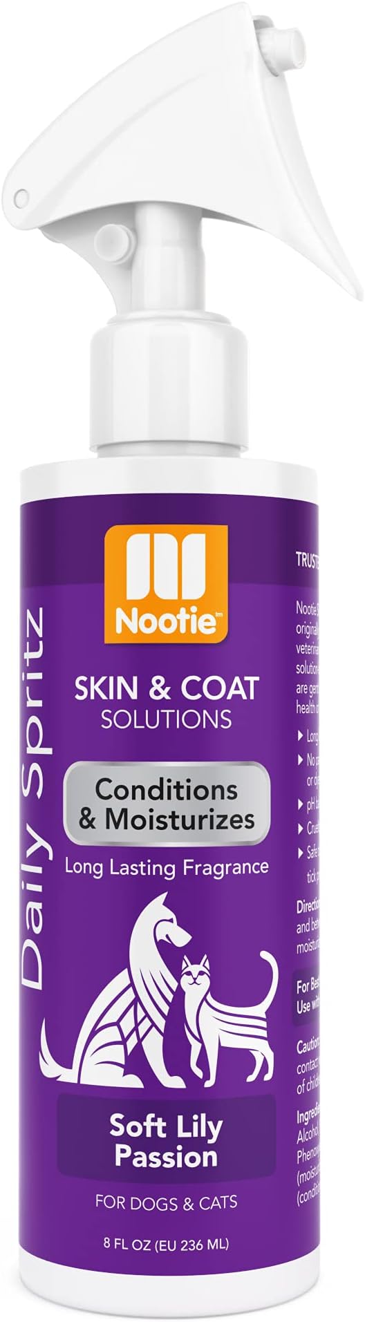 Nootie Daily Spritz Pet Conditioning Spray - Dog Conditioner for Sensitive Skin - Long Lasting Fragrance - No Parabens, Sulfates, Harsh Chemicals or Dyes – Sold in Over 10,000 Pet Stores