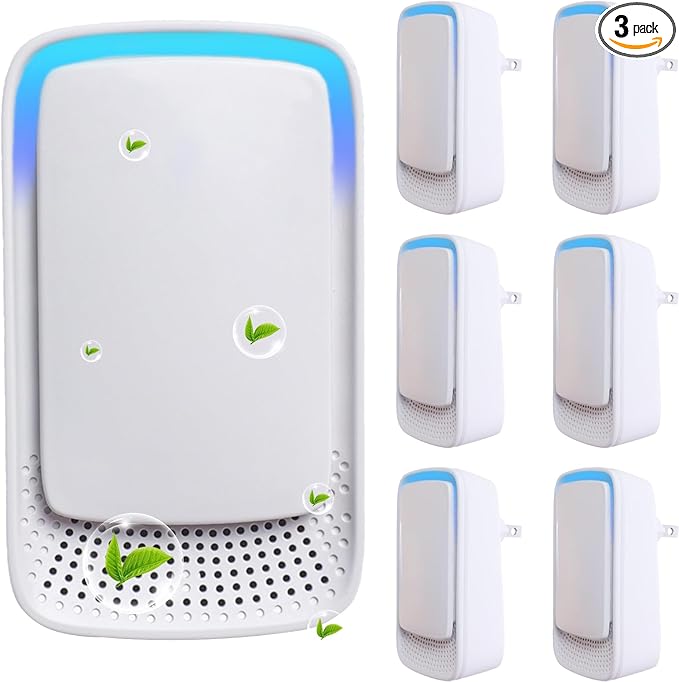2026 New3 Pack Plug In Air Ionizers-Negative Ion Air Purifier for Home Silent Work Air Cleaner for Bathroom,Living Room,Office,Kitchen,Pet Room,Portable Ionic Air Purifier for Bedroom(3)