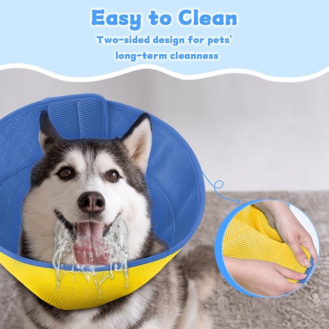 Inspack Soft Dog Cone Collar Alternative, E Cones for Small Dogs/Cat/Puppy to Stop Licking after Surgery, Comfortable All Paws Comfy Elizabethan Collars, Neuter Recovery Ecollars of Shame Alternatives
