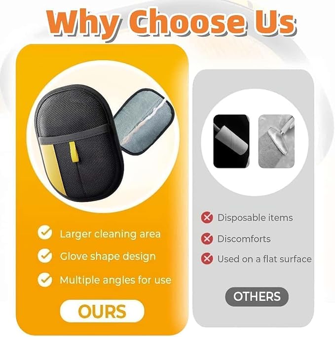 Pet Hair Removal Glove,Pet Grooming Gloves,Reusable Cat Dog Grooming Gloves Pets Hair for Dogs,Cats & Horse(2PCS)