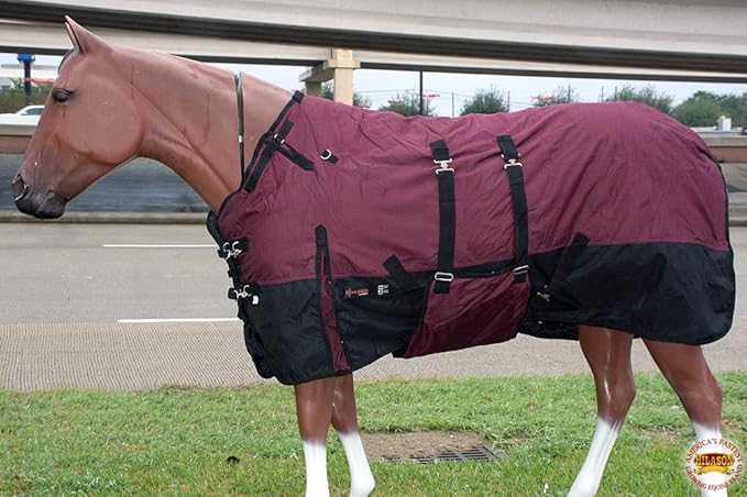 HILASON 1200D Winter Waterproof Poly Horse Blanket Belly Wrap | Turnout Blankets for Horses