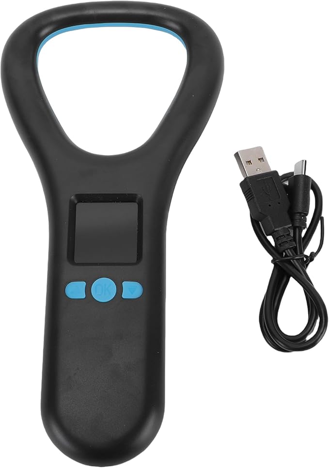 FDXB EMID Pet Microchip Scanner with 1.44" LED Color Screen, Rechargeable Portable Pet ID Reader for Dogs Cats Animals